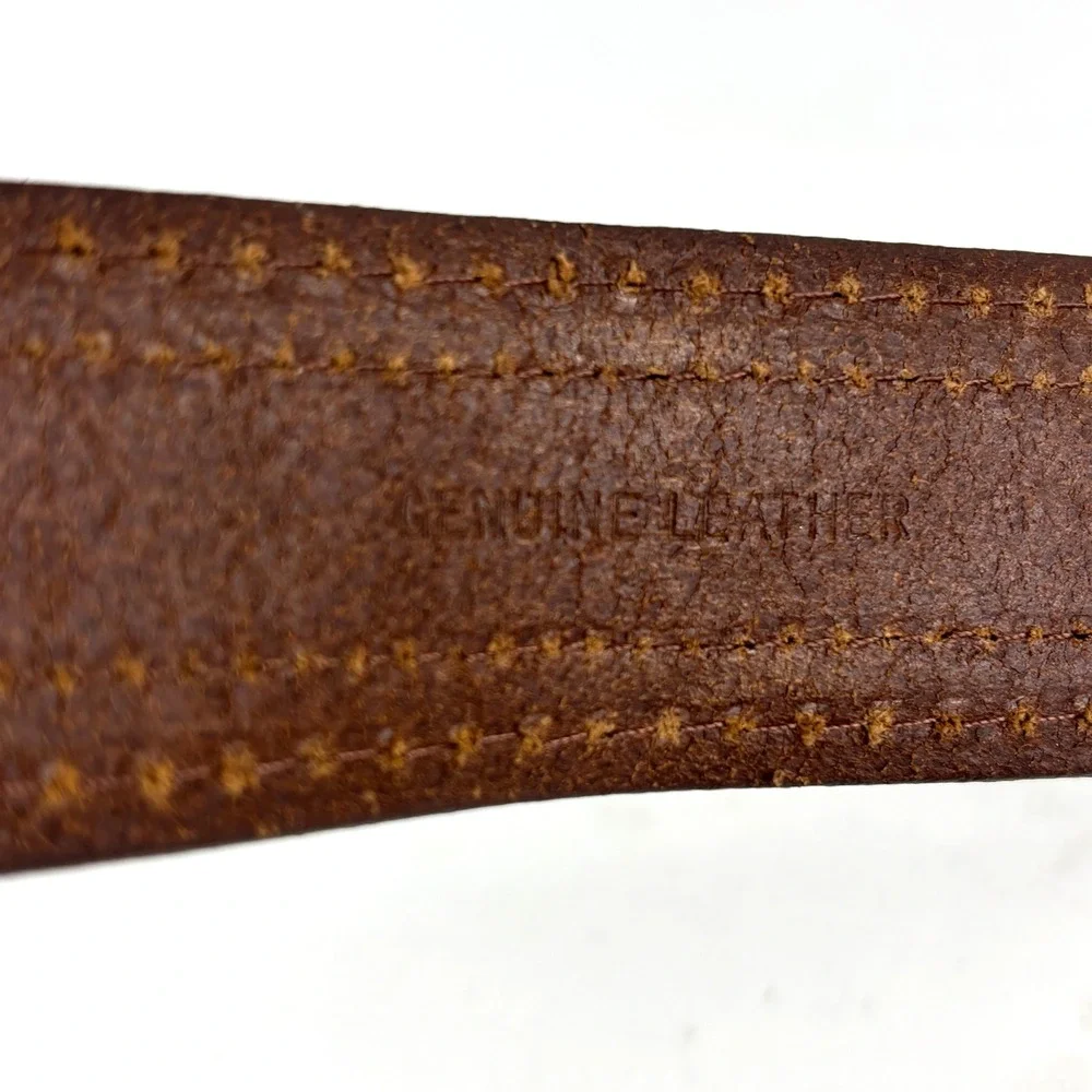 New Realtree Leather Belt Mens 40 Brown Stitched Rugged Outdoor Accessory Rustic